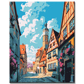 Rothenburg Ob Der Tauber Old Town Paint by Numbers